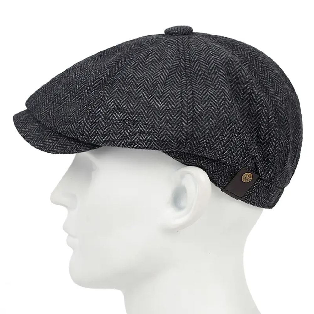 Classic Winter Ivy Cap for Men Warm Newsboy Beret Hat for Larger Head Sizes