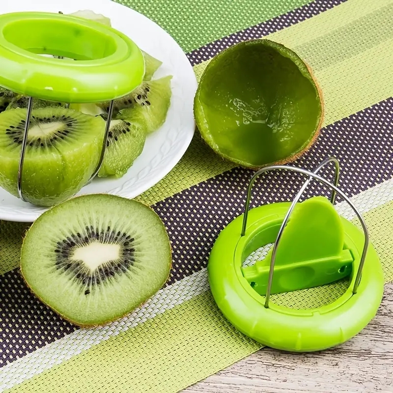 Stainless Steel Kiwi Cutter & Fruit Slicer Tool for Easy Peeling and Salad Prep