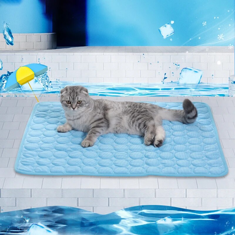 SummerCool Premium Pet Cooling Mat for Dogs & Cats Breathable Dog Cooling Pad