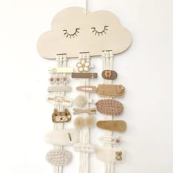 cloudcharm wooden hair bow & jewelry organizer display rack