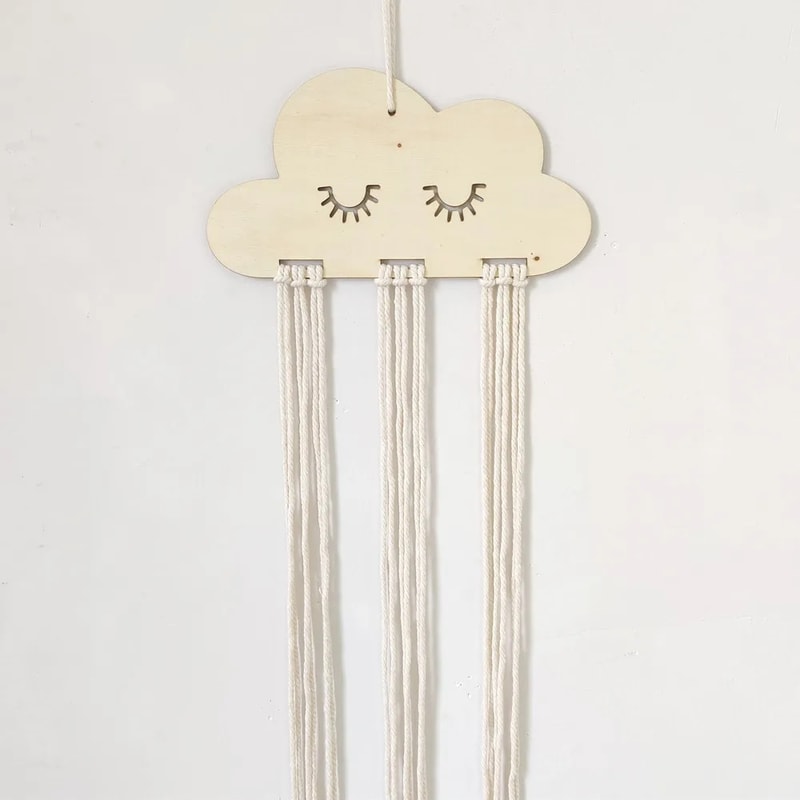 CloudCharm Wooden Hair Bow & Jewelry Organizer Display Rack