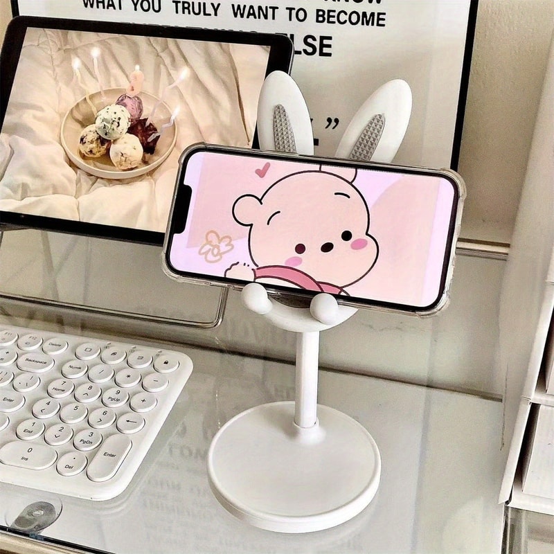 Rabbit Buddy Phone Stand For Desk Cute Universal Phone Tablet Holder 1