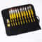 ArtistPro Paint Brush Holder Roll Up Canvas Organizer with Slots for Watercolor, Gouache & Calligraphy Tools
