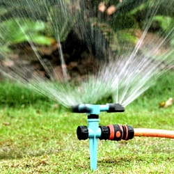rotating lawn sprinkler for efficient garden & yard irrigation