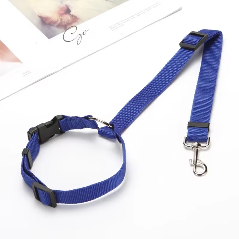 Premium Adjustable Dog Car Seat Belt & Harness Leash for Safe Backseat Travel