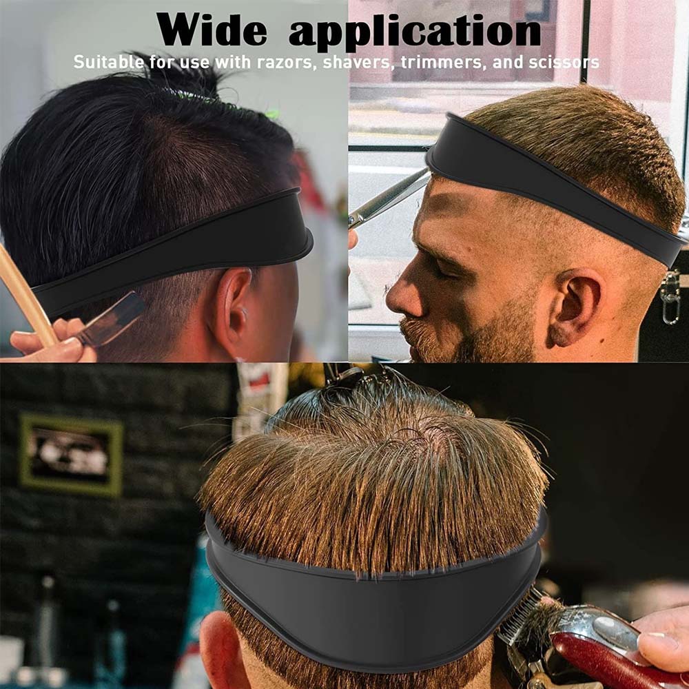 Pro Precision Home Haircut & Styling Guide Silicone Curved Headband Hair Cutting Guide & Neckline Shaving Template