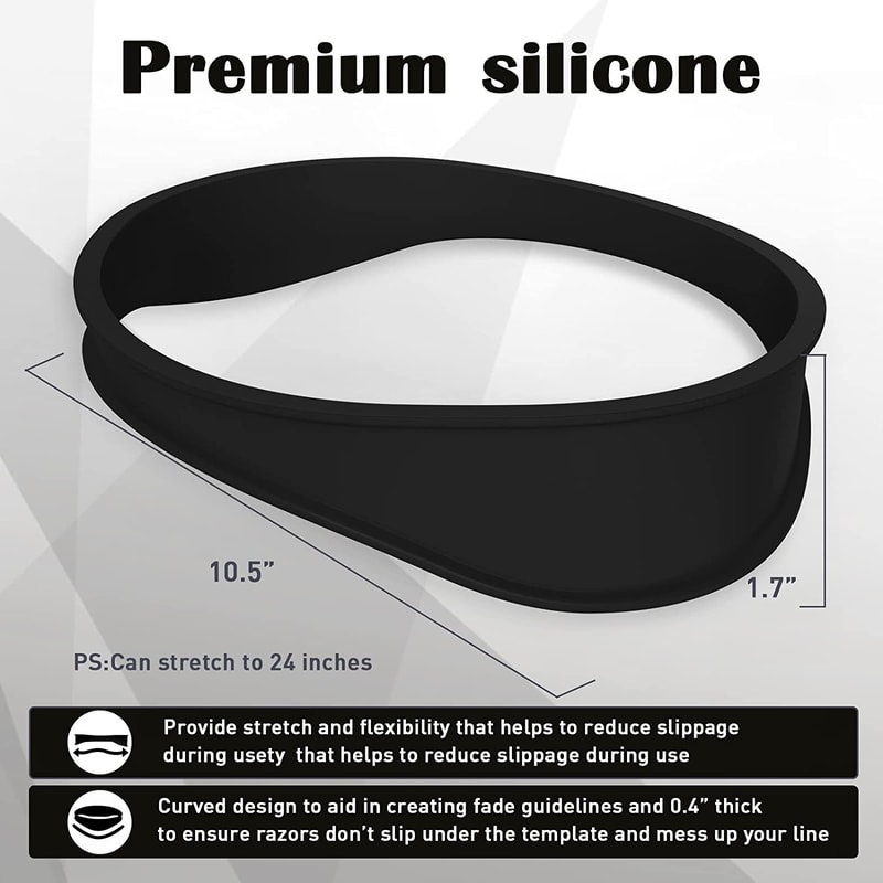 Pro Precision Home Haircut & Styling Guide Silicone Curved Headband Hair Cutting Guide & Neckline Shaving Template