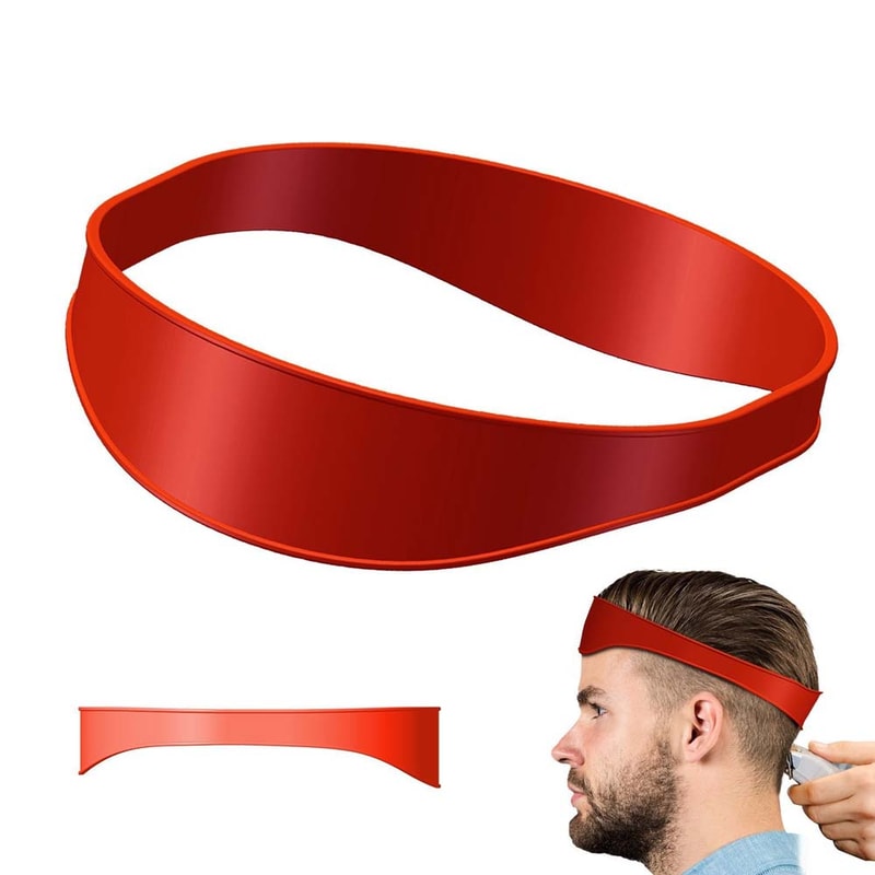 Pro Precision Home Haircut & Styling Guide Silicone Curved Headband Hair Cutting Guide & Neckline Shaving Template
