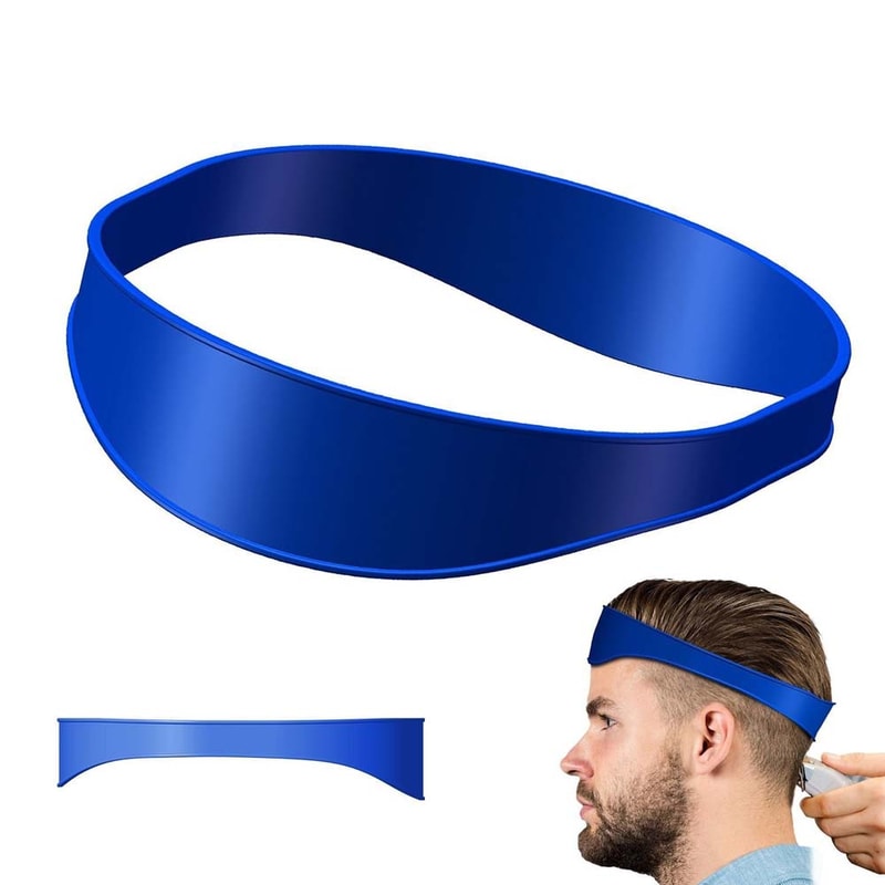 Pro Precision Home Haircut & Styling Guide Silicone Curved Headband Hair Cutting Guide & Neckline Shaving Template