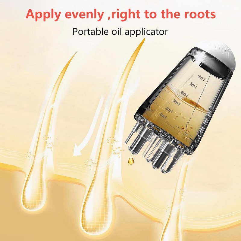 ScalpFlow Precision Hair Oil Applicator & Massage Comb for Hair Growth Treatments