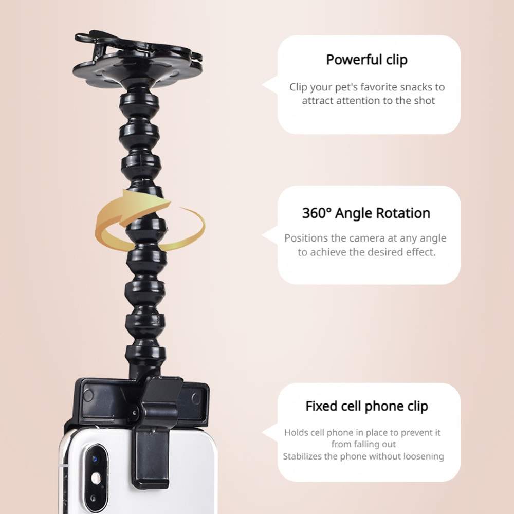 Pet Selfie Clip Treat Holder For Dogs Cats Camera Focus Pet Photo Accessory 4