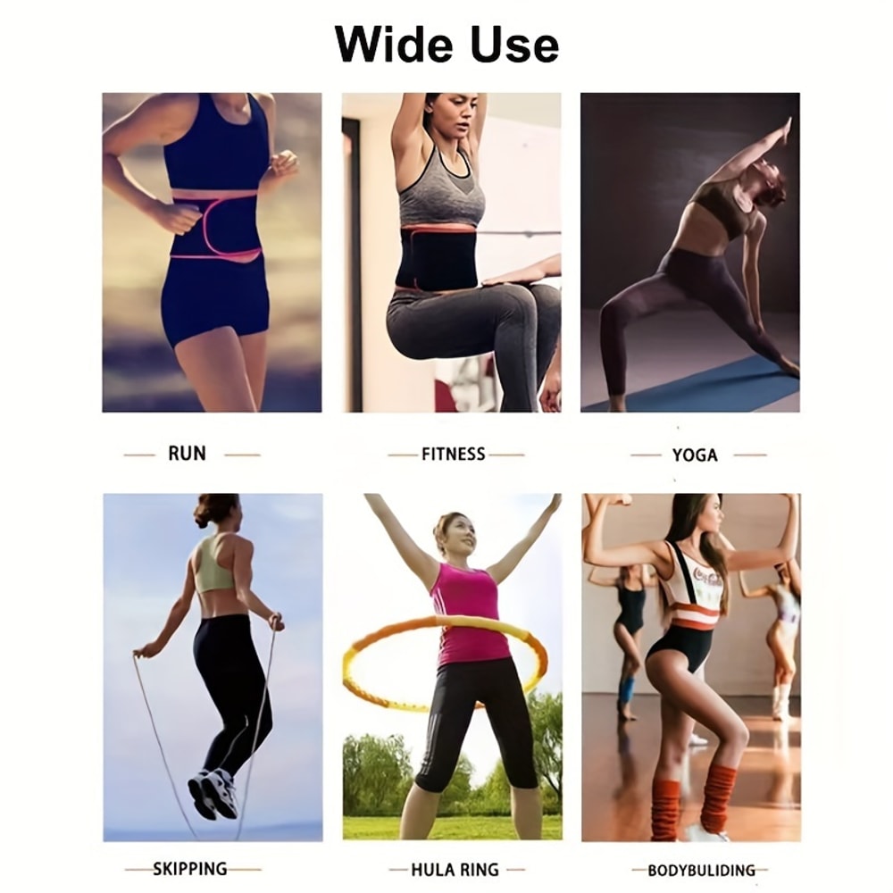 SweatCore Sauna Waist Trimmer Belt for Women & Men Weight Loss Training Support