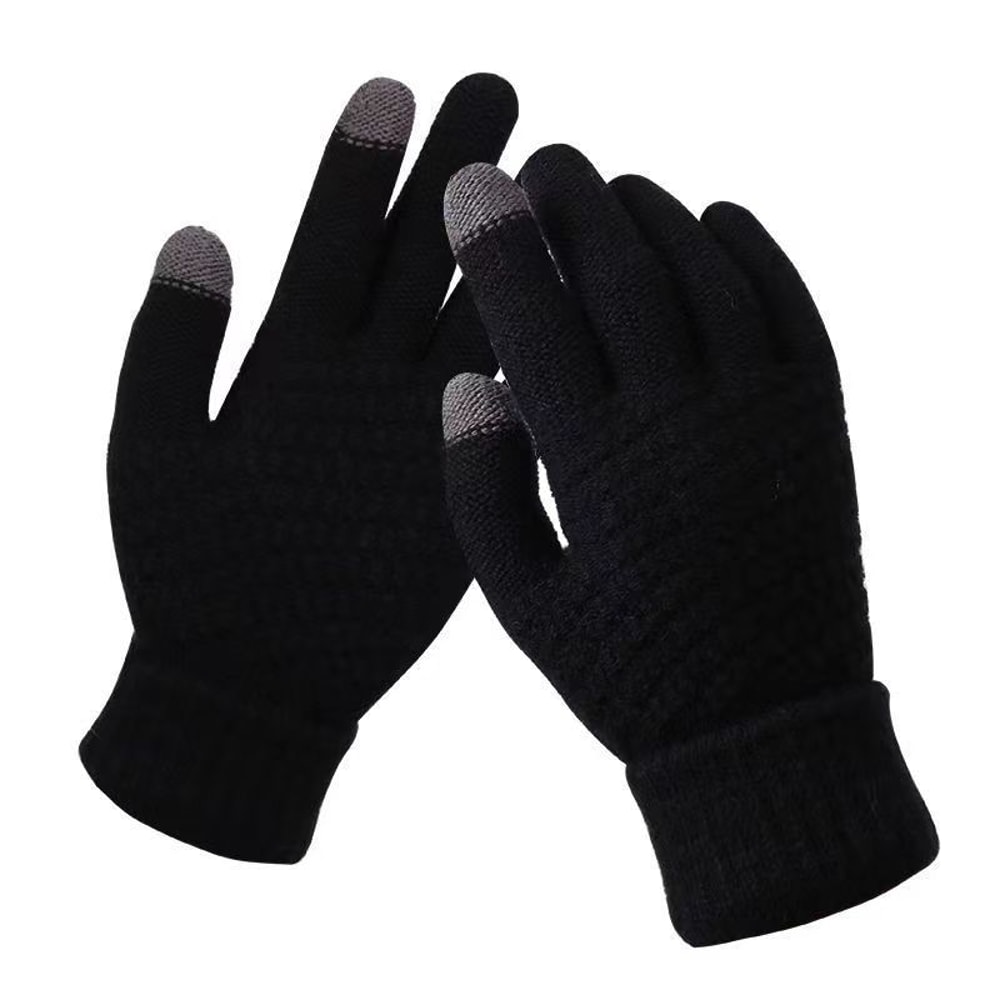 Winter Touch Screen Knit Gloves For Men Women Warm Stretch Driving Cycling Gloves 8