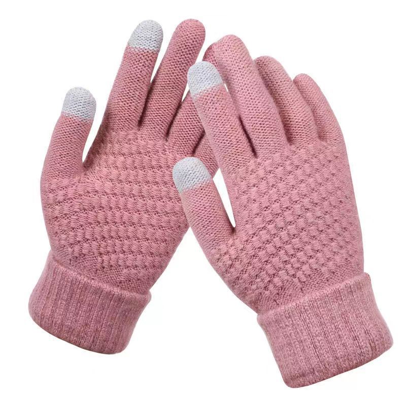 Winter Touch Screen Knit Gloves For Men Women Warm Stretch Driving Cycling Gloves 9