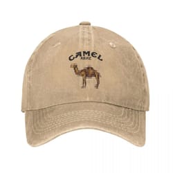 vintage camel trucker hat adjustable washed baseball cap for men & women