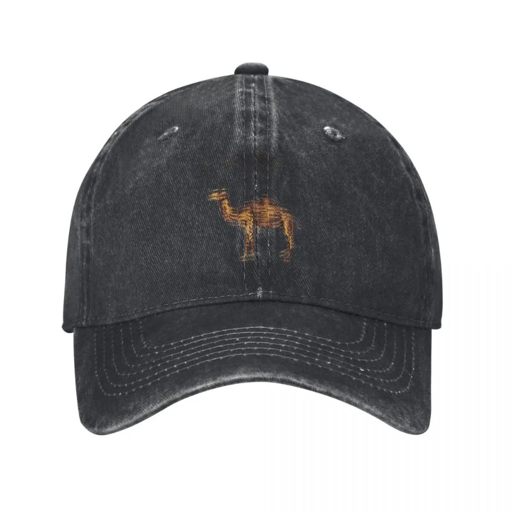Vintage Camel Trucker Hat Adjustable Washed Baseball Cap for Men & Women