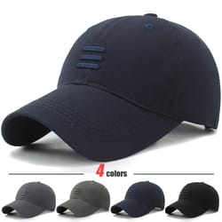 three stripe cotton dad hat adjustable baseball cap for men & women