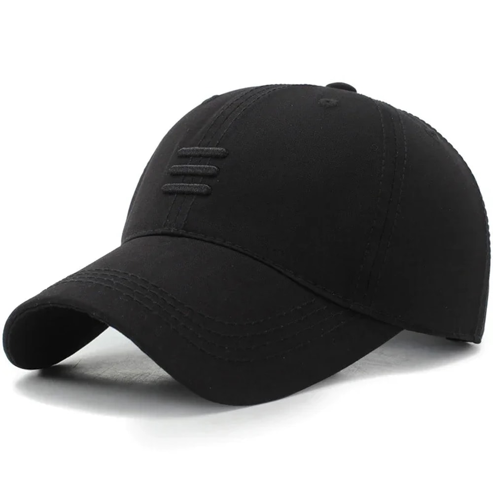 Three Stripe Cotton Dad Hat Adjustable Baseball Cap for Men & Women