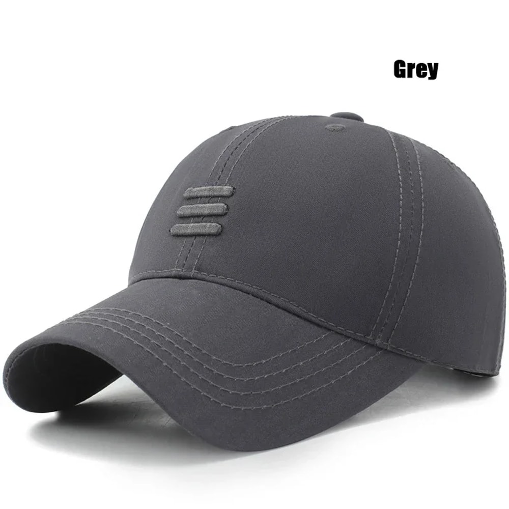 Three Stripe Cotton Dad Hat Adjustable Baseball Cap for Men & Women