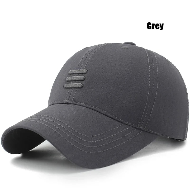 Three Stripe Cotton Dad Hat Adjustable Baseball Cap for Men & Women