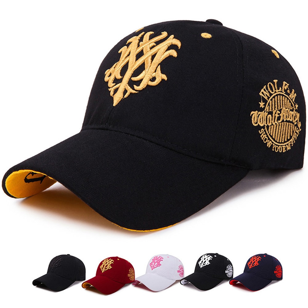 Flame Totem Embroidered Baseball Cap Adjustable Snapback Hat for Men & Women
