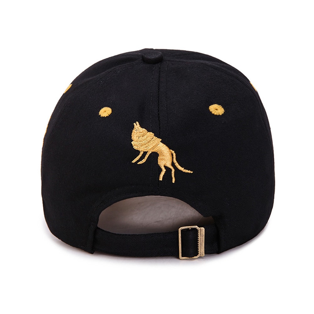 Flame Totem Embroidered Baseball Cap Adjustable Snapback Hat for Men & Women