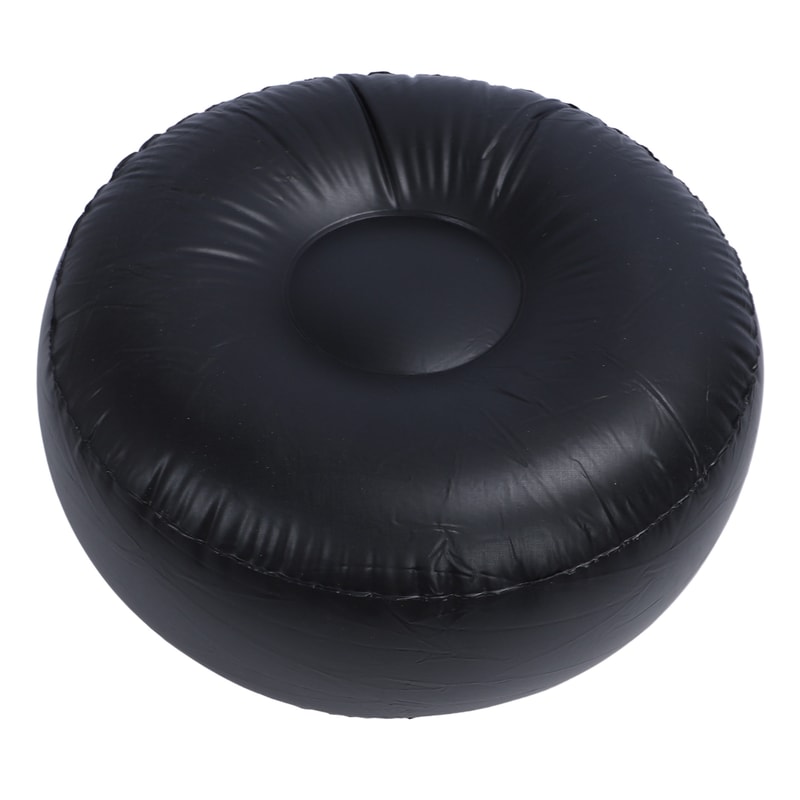 Portable Inflatable Camping Stool Lightweight Flocked Travel Seat & Footrest