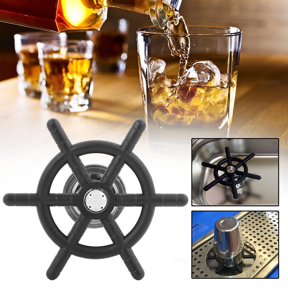 RapidClean Stainless Steel Glass Rinser for Beer Glasses, Coffee Cups & Pitchers
