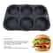 Cavity Silicone Hamburger Bun Mold Pan Non Stick Reusable Burger Bread Baking Mold