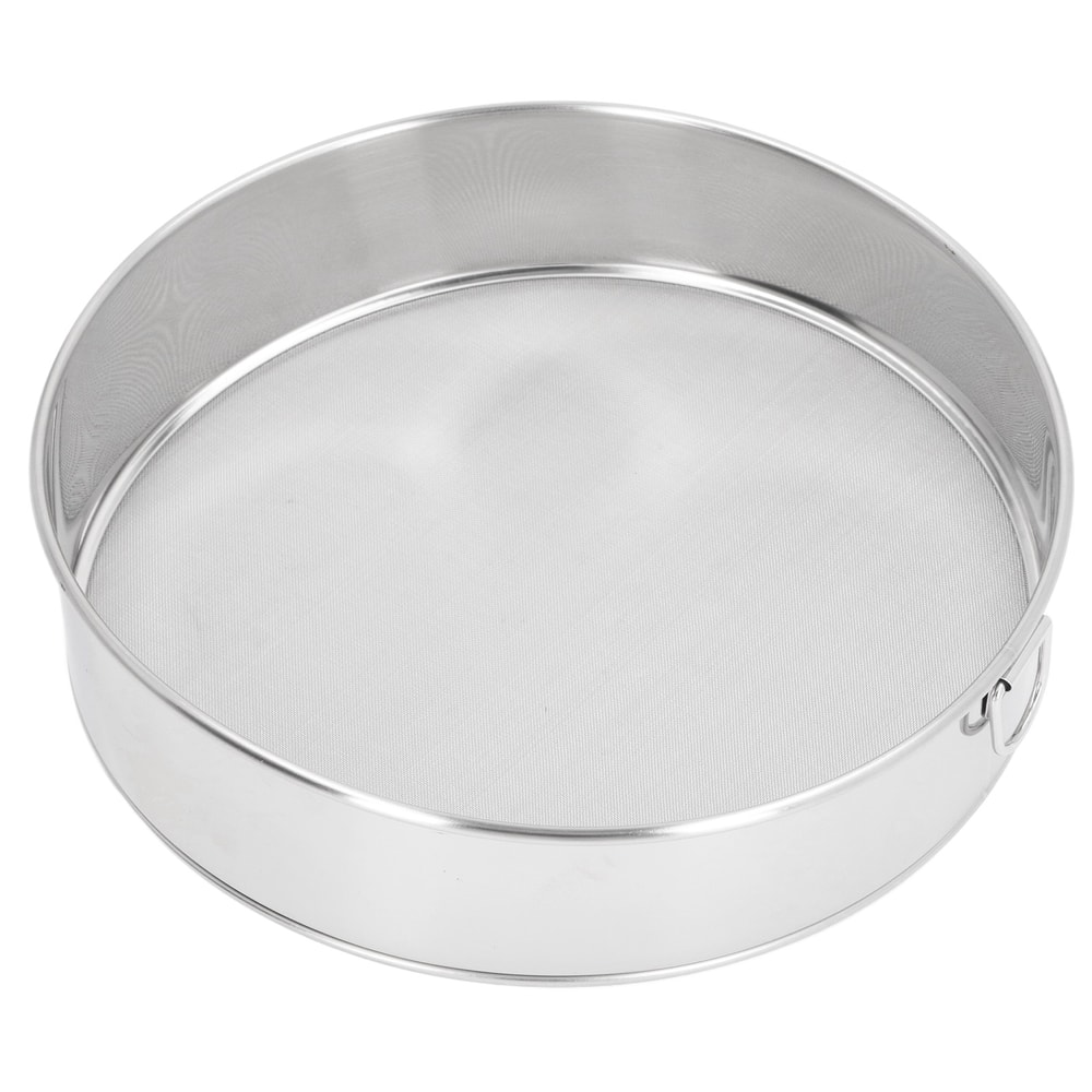 Professional Stainless Steel Flour Sieve Large Round Mesh Sifter for Baking