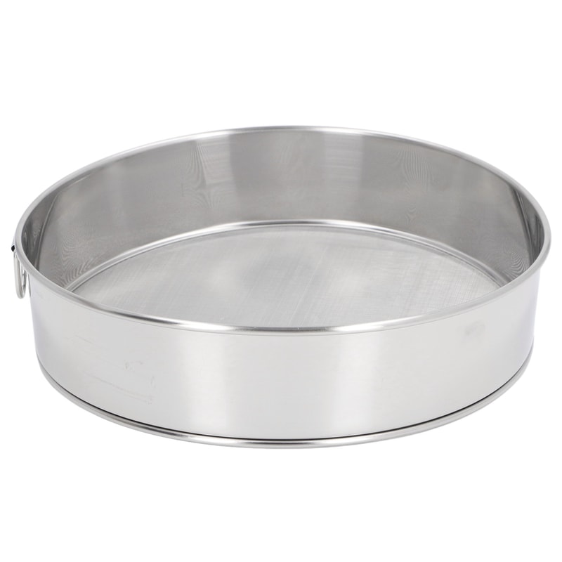 Professional Stainless Steel Flour Sieve Large Round Mesh Sifter for Baking