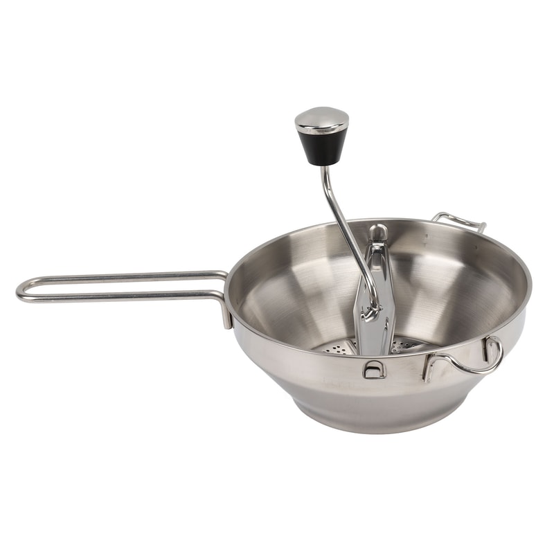Stainless Steel Food Mill with Interchangeable Discs for Smooth Purees, Sauces & Mashed Potatoes