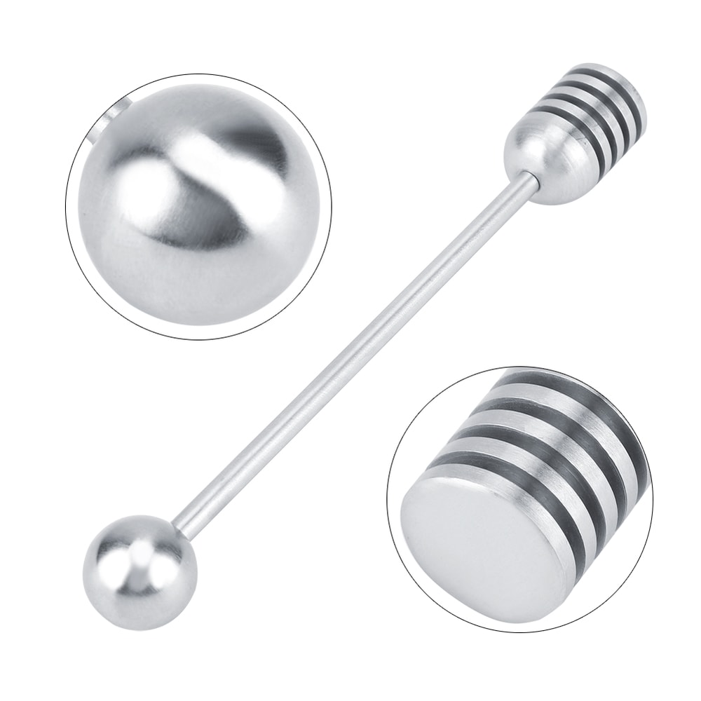 Premium Stainless Steel Honey Dipper Spoon for Honey, Syrup & Beverage Mixing