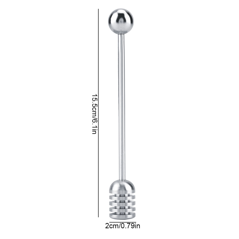Premium Stainless Steel Honey Dipper Spoon for Honey, Syrup & Beverage Mixing