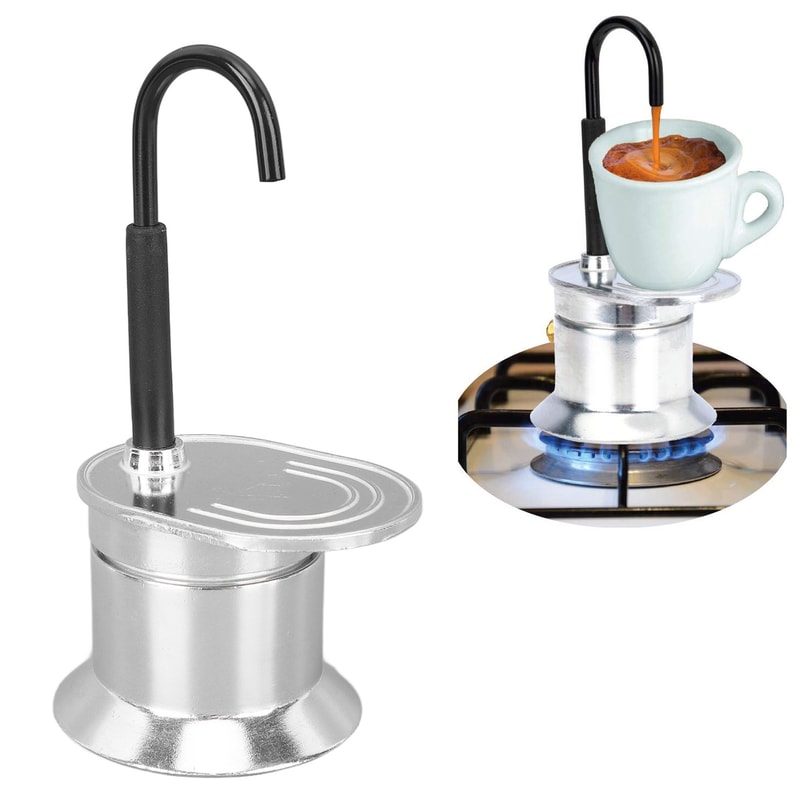 Portable Italian Espresso Moka Pot 50ml Travel Coffee Maker