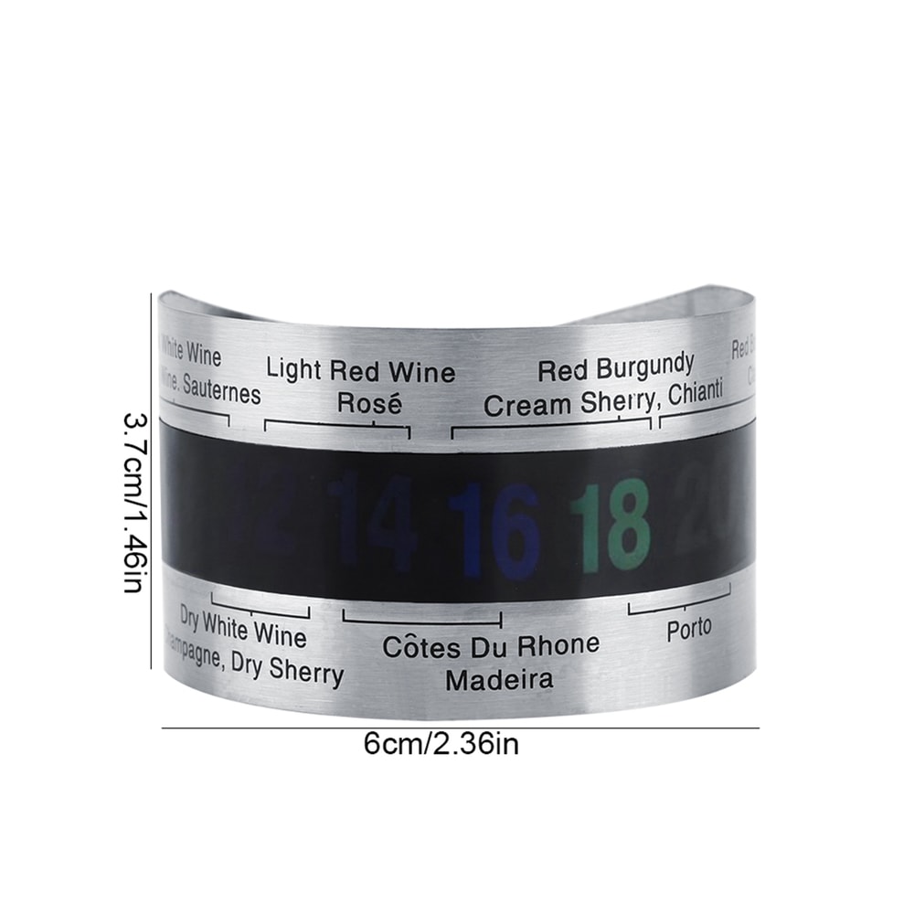 WineTemp Snap Collar Thermometer for Wine Bottles with LCD Temperature Display