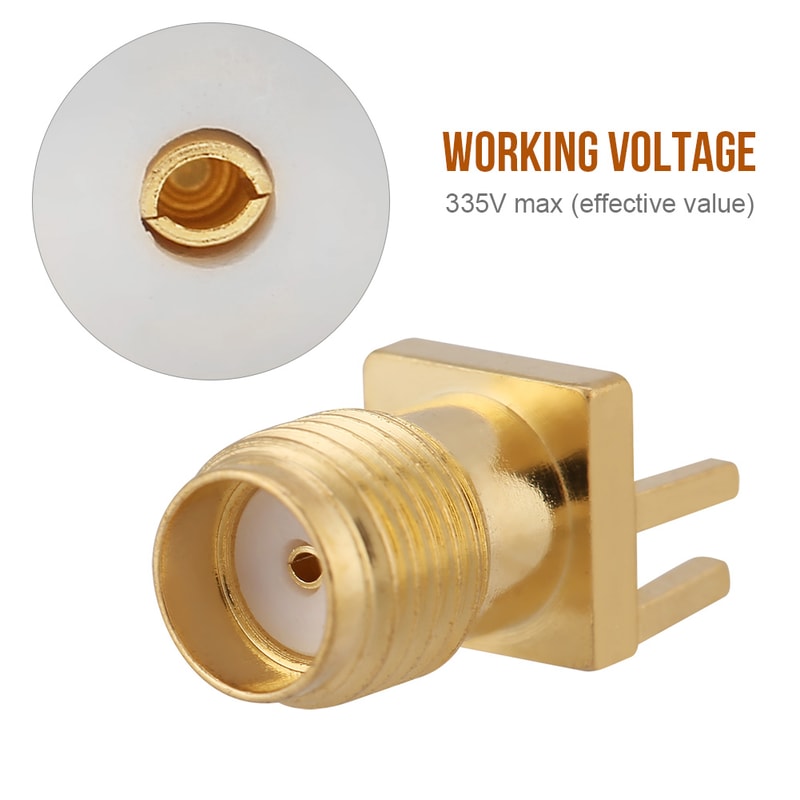Precision SMA Female PCB Mount RF Connector Set Pack Ohm Brass Socket Jacks