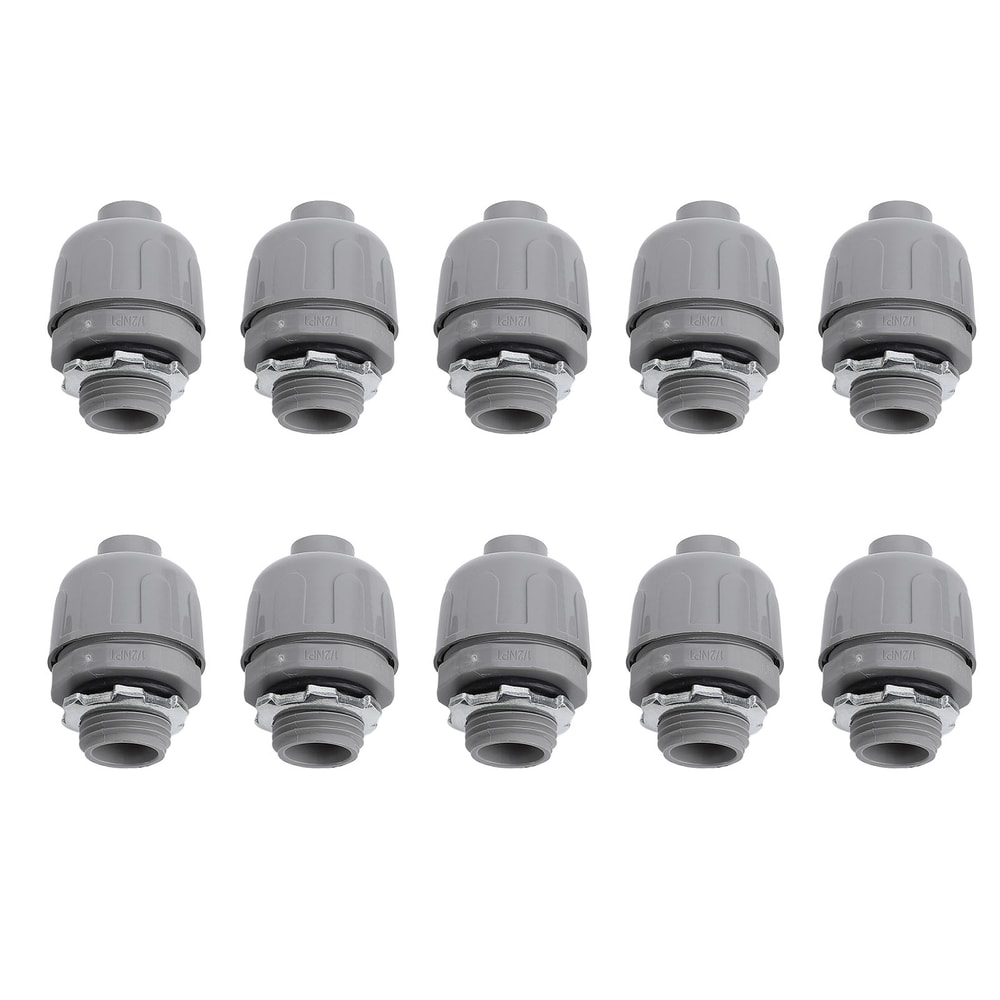 Pack Liquid Tight Conduit Connector Nylon NPT Electrical Fittings for Outdoor Wiring
