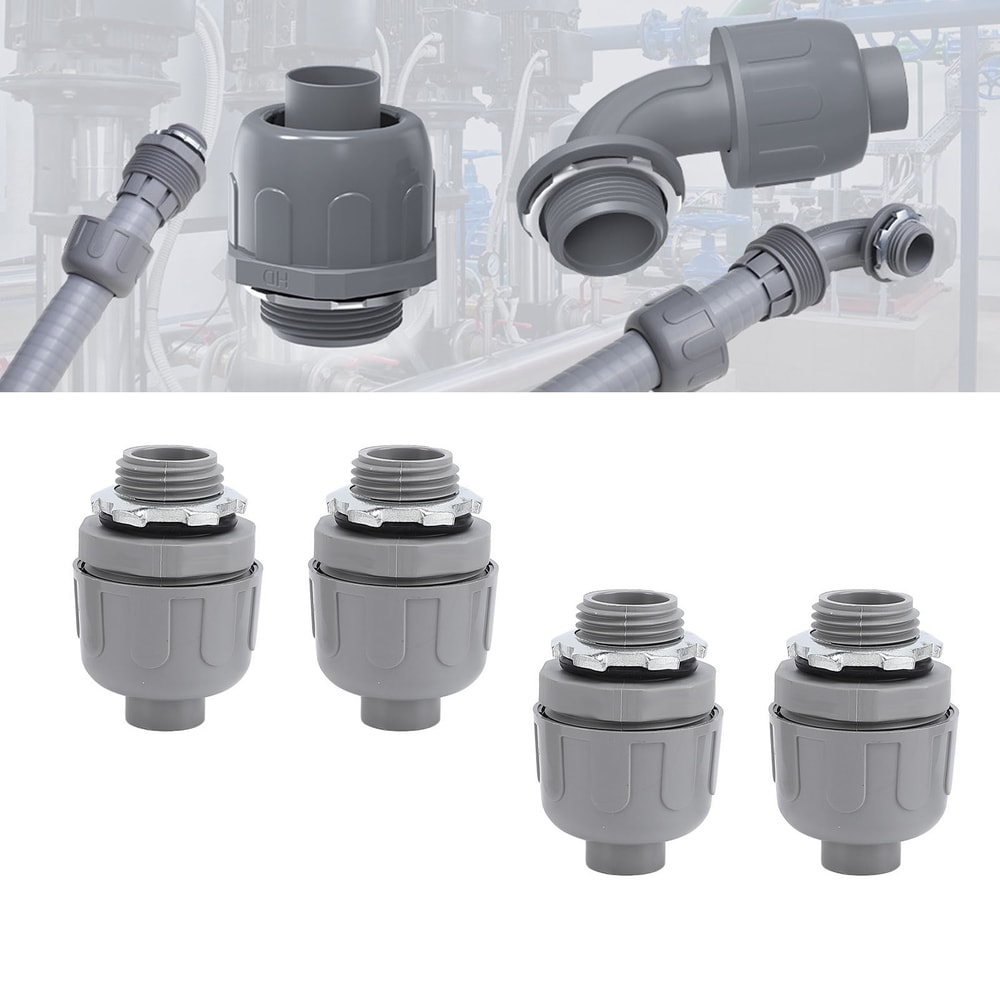Pack Liquid Tight Conduit Connector Nylon NPT Electrical Fittings for Outdoor Wiring
