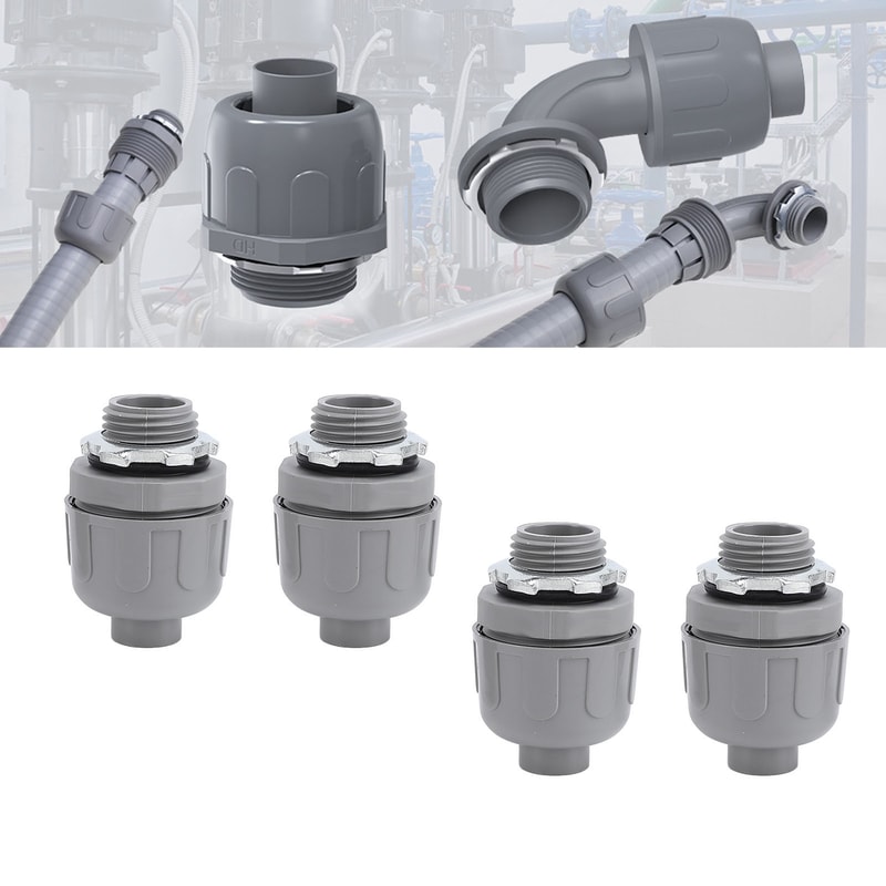 Pack Liquid Tight Conduit Connector Nylon NPT Electrical Fittings for Outdoor Wiring