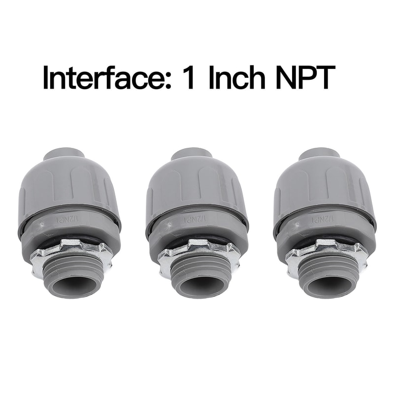 Pack Liquid Tight Conduit Connector Nylon NPT Electrical Fittings for Outdoor Wiring