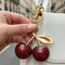 Cherry Bliss Keychain Charm – Cute Cherry Keychain, Bag Charm & Key Ring Accessory