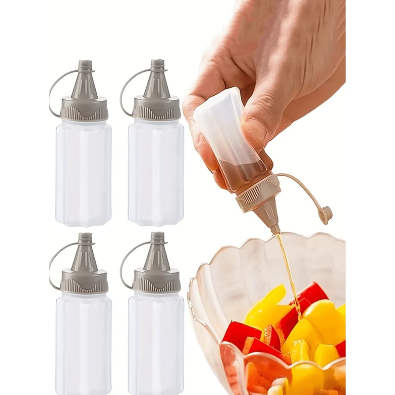 Portable Mini Condiment Squeeze Bottles Set Of For BBQ Lunch Boxes Travel 1