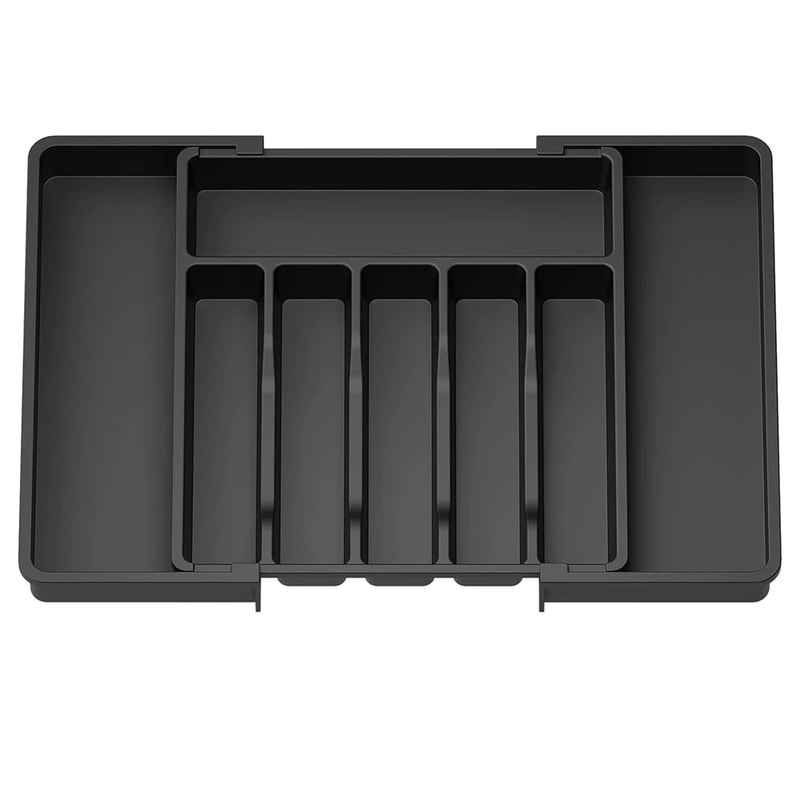 Adjustable Expandable Utensil Drawer Organizer Tray Kitchen Flatware Silverware Storage 6