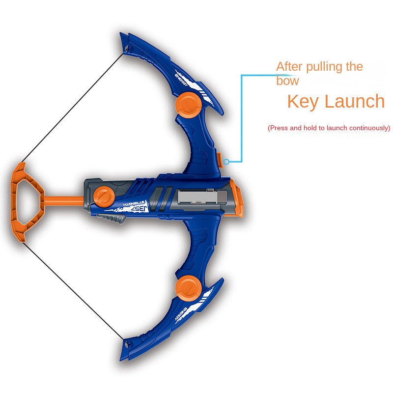 RapidShot Kids Soft Foam Crossbow Blaster Set with Shot Launcher for Outdoor Backyard Games