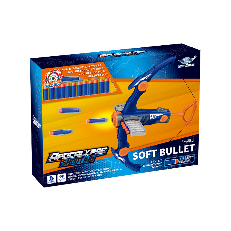 RapidShot Kids Soft Foam Crossbow Blaster Set with Shot Launcher for Outdoor Backyard Games