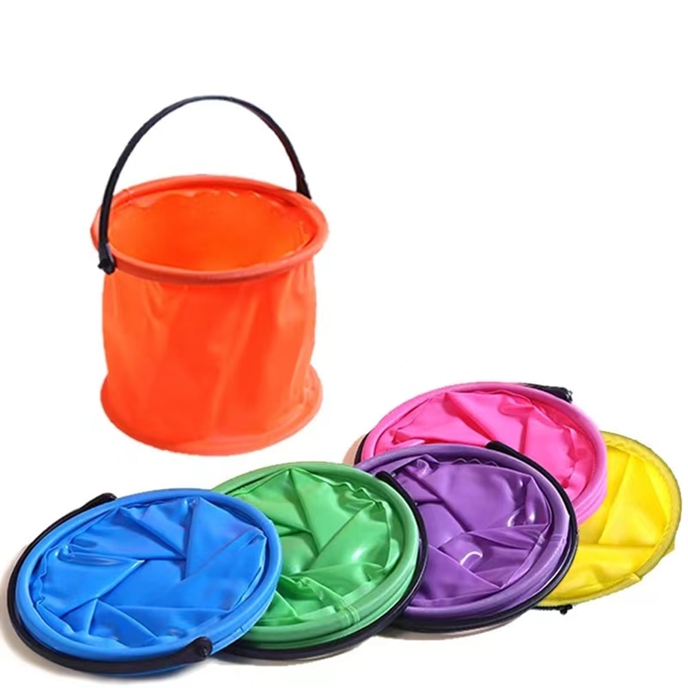 Portable Collapsible Bucket Set for Beach, Fishing & Art Cleaning