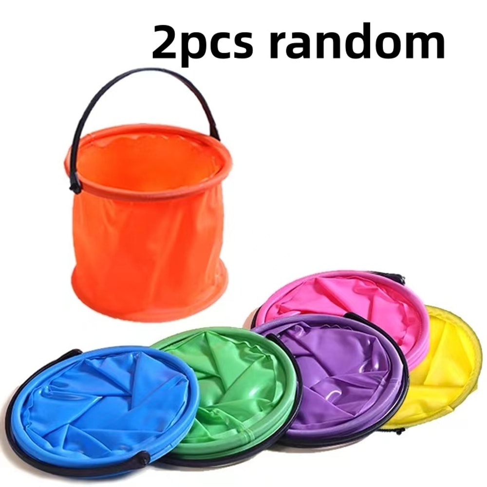 Portable Collapsible Bucket Set for Beach, Fishing & Art Cleaning