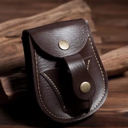 portable magnetic slingshot ammo pouch compact steel ball holder bag with snap closure