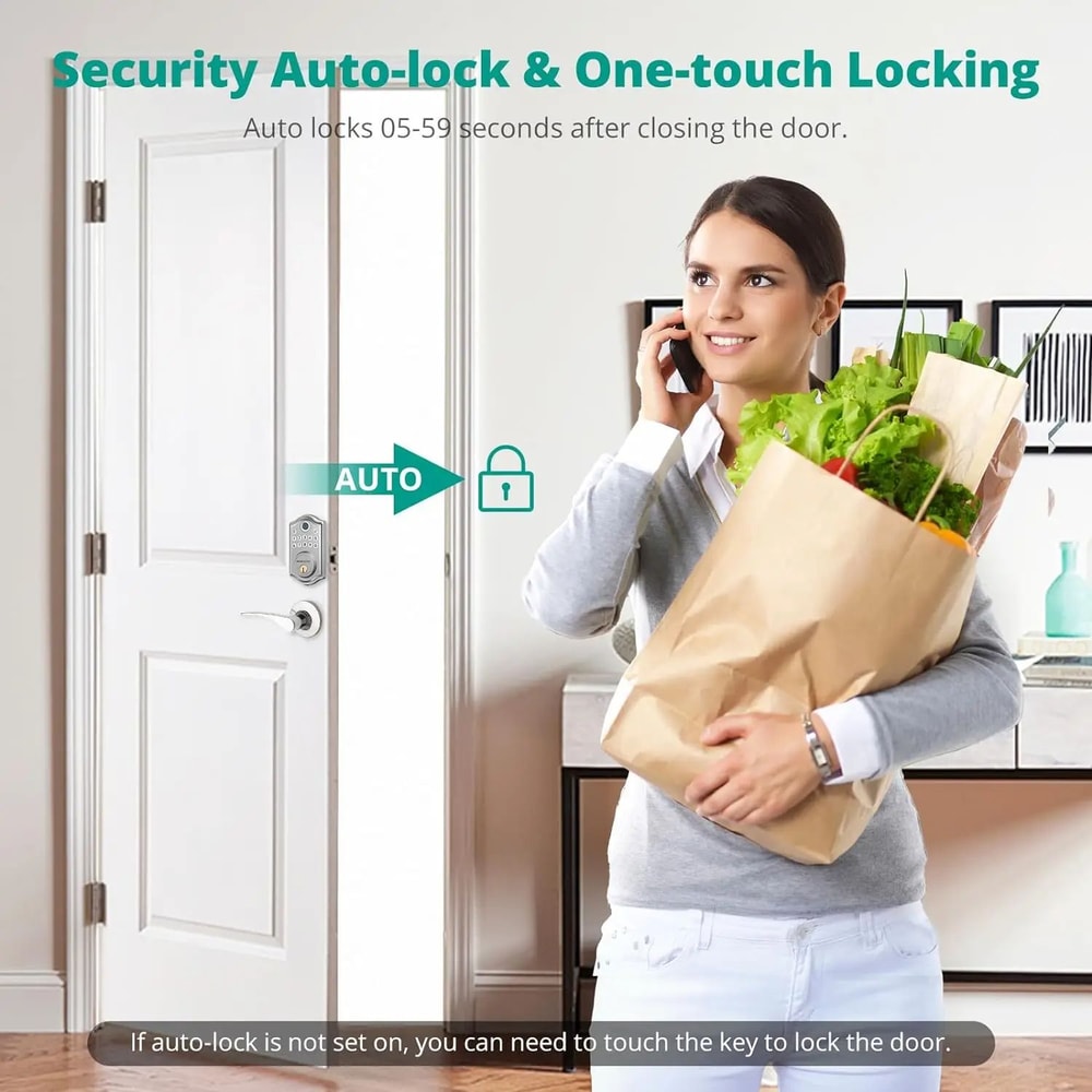 Biometric Smart Door Lock Fingerprint Password Keyless Entry 1